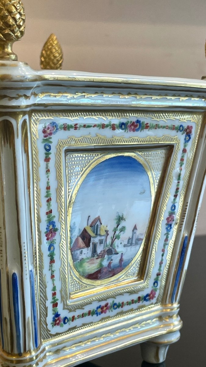 Porcelain Flower Box, Bordeaux Verneuilh Factory, 18th Century-photo-6