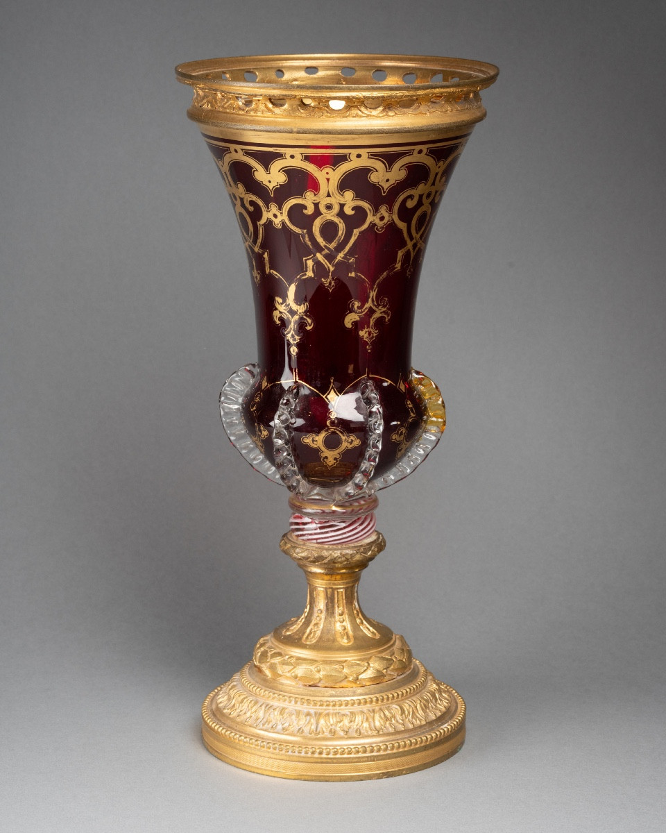 Glass Mounted In Goldsmithery, 19th Century