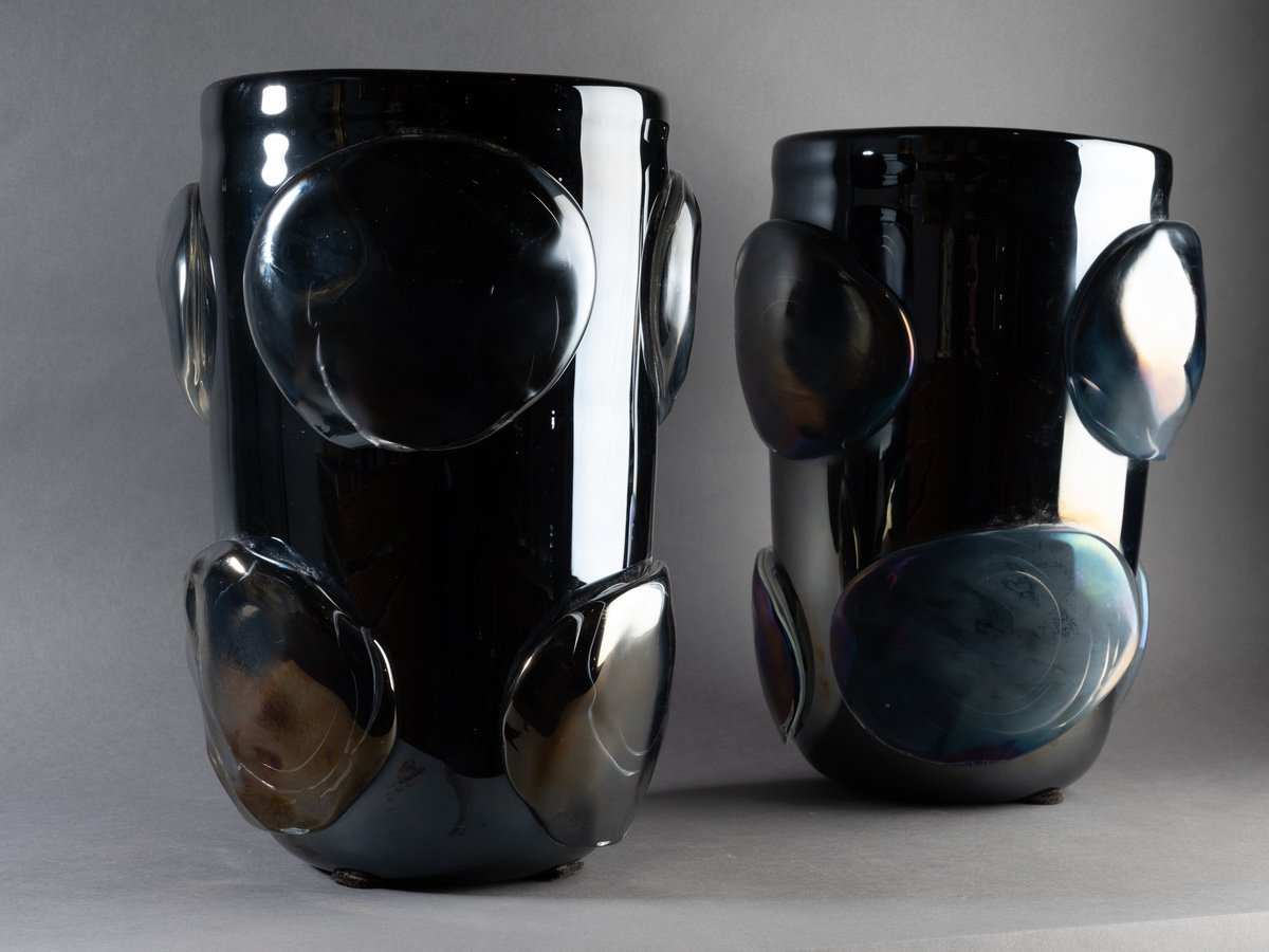 Two Sergio Costantini Vases, Murano, 1980s