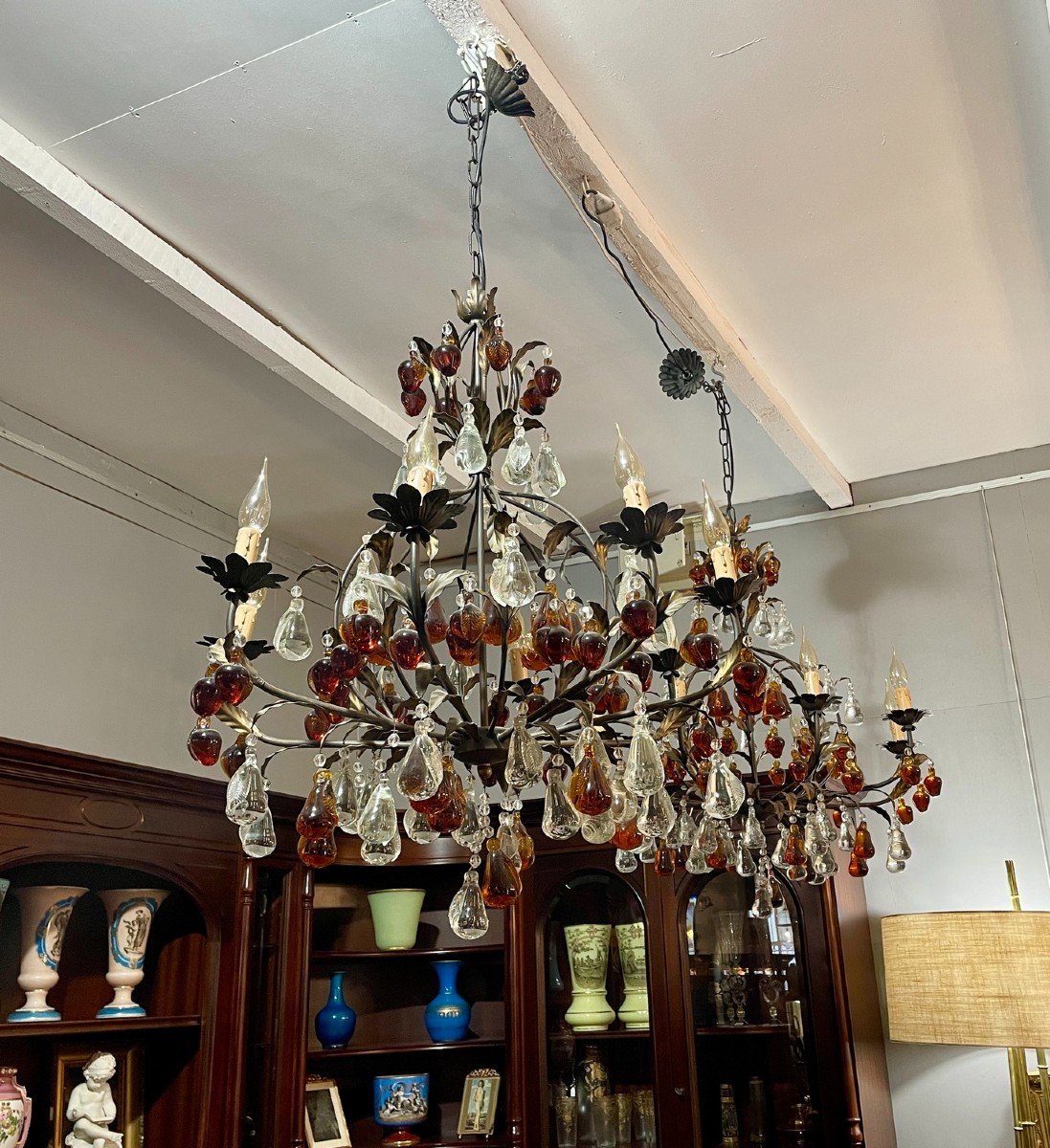Paire De Lustres Anciens, XIXe Siècle -photo-2