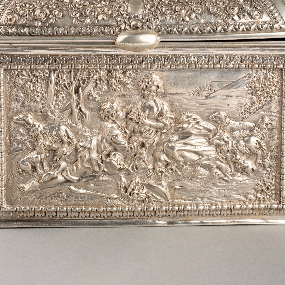 Solid Silver And Vermeil Box, Germany, Late 19th Century-photo-4
