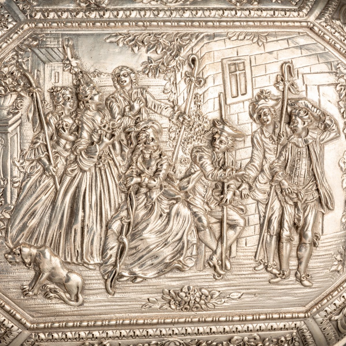 Solid Silver And Vermeil Box, Germany, Late 19th Century-photo-5