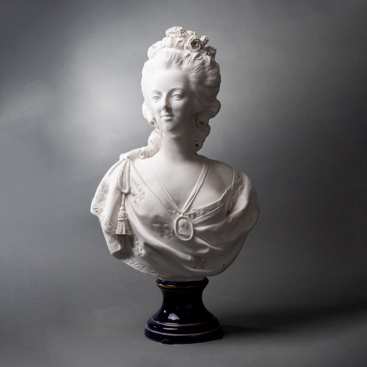 Bust Of Marie-antoinette, Biscuit De Sèvres, 19th/20th Century