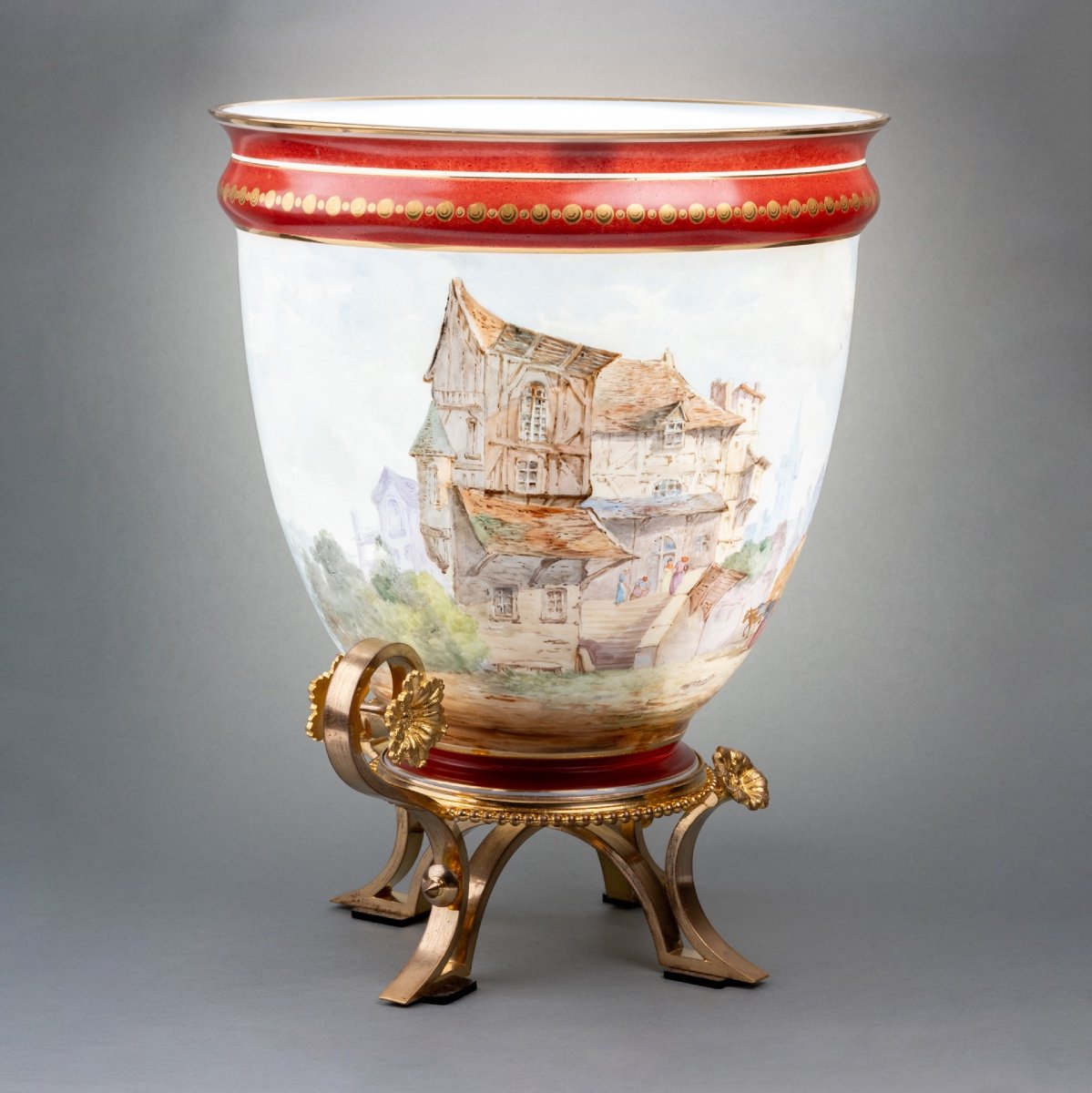 Opaline Vase By Baccarat, Dated 1869-photo-2