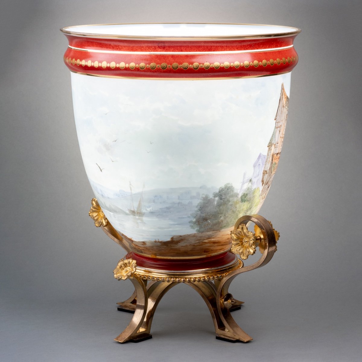 Opaline Vase By Baccarat, Dated 1869-photo-4