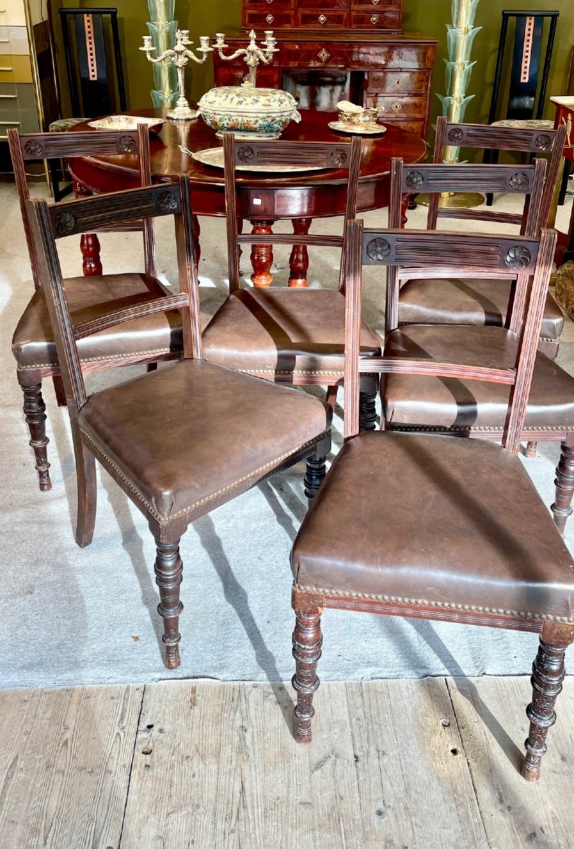 Suite Of 6 Chairs, 19th Century-photo-4
