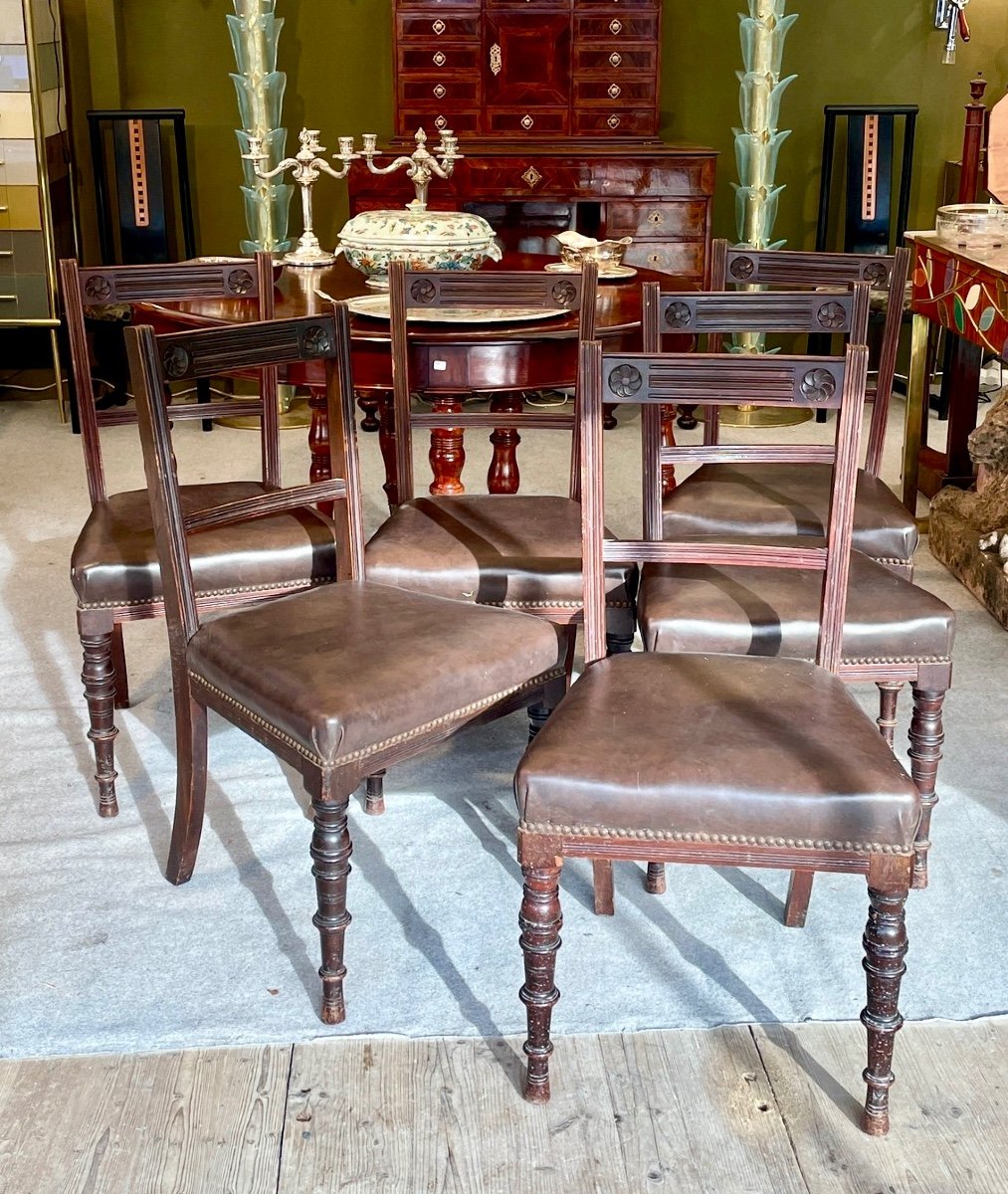 Suite Of 6 Chairs, 19th Century