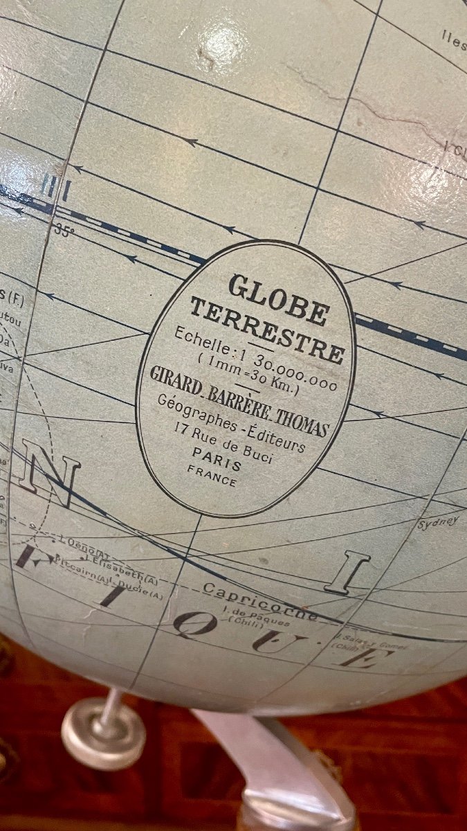 Large Girard Barrère Thomas Globe, Between 1935 And 1939-photo-4