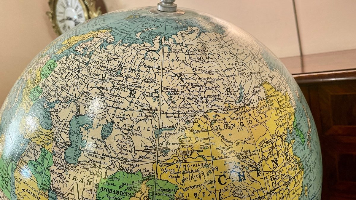 Large Girard Barrère Thomas Globe, Between 1935 And 1939-photo-6