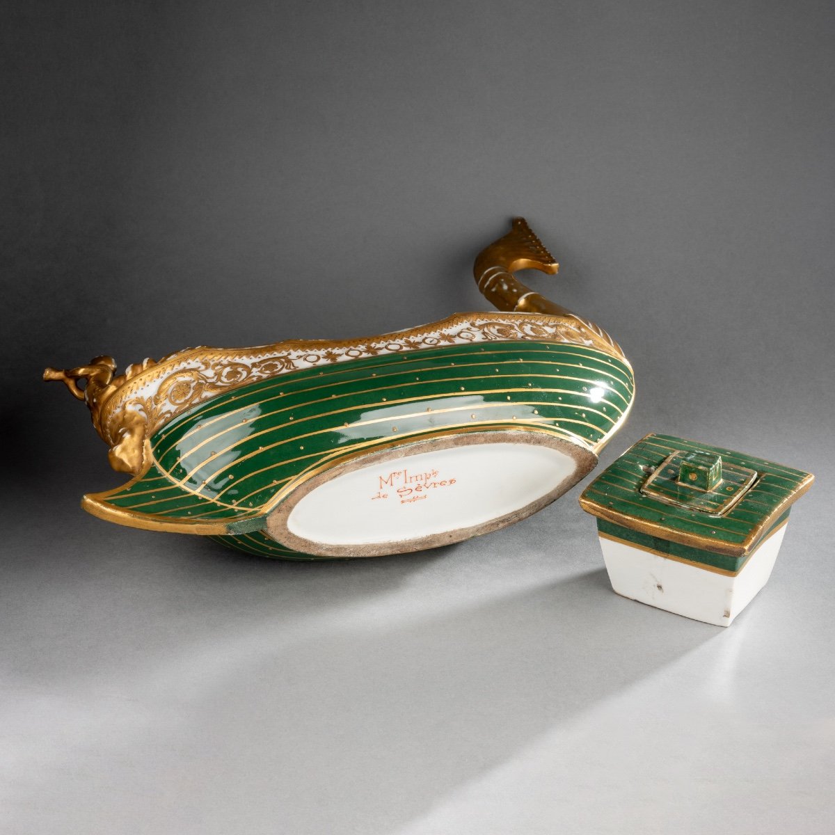 Pot-pourri « à Vaisseau » En Porcelaine, Manufacture De Sèvres, XIXe Siècle-photo-2