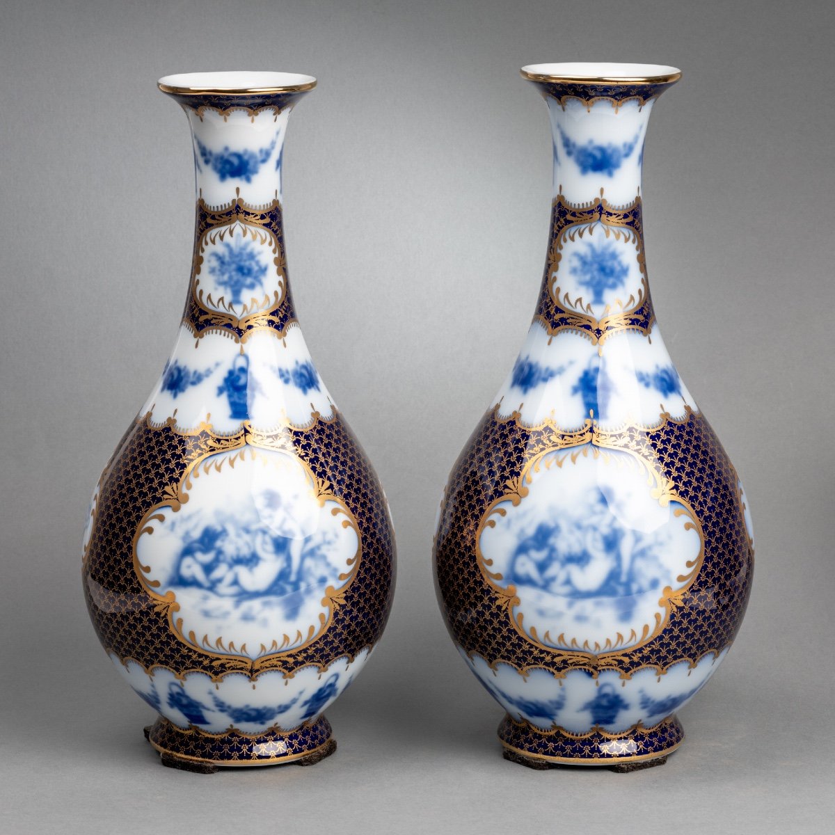 Paire De Vases En Porcelaine De Sèvres, XIXe Siècle -photo-4