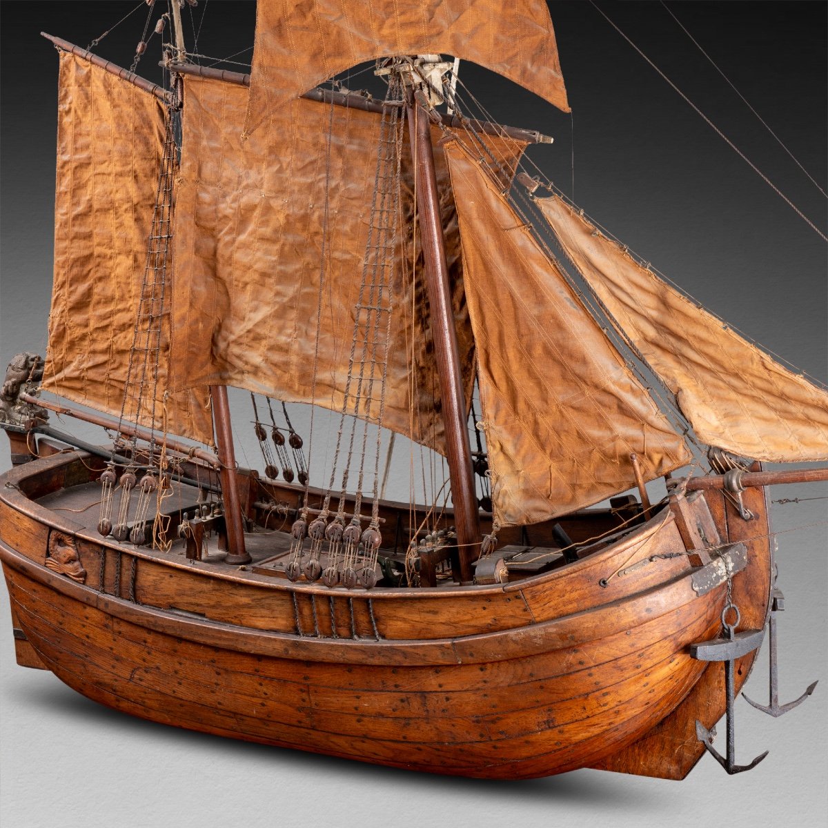 Proantic: Maquette De Bateau En Bois XIXeme