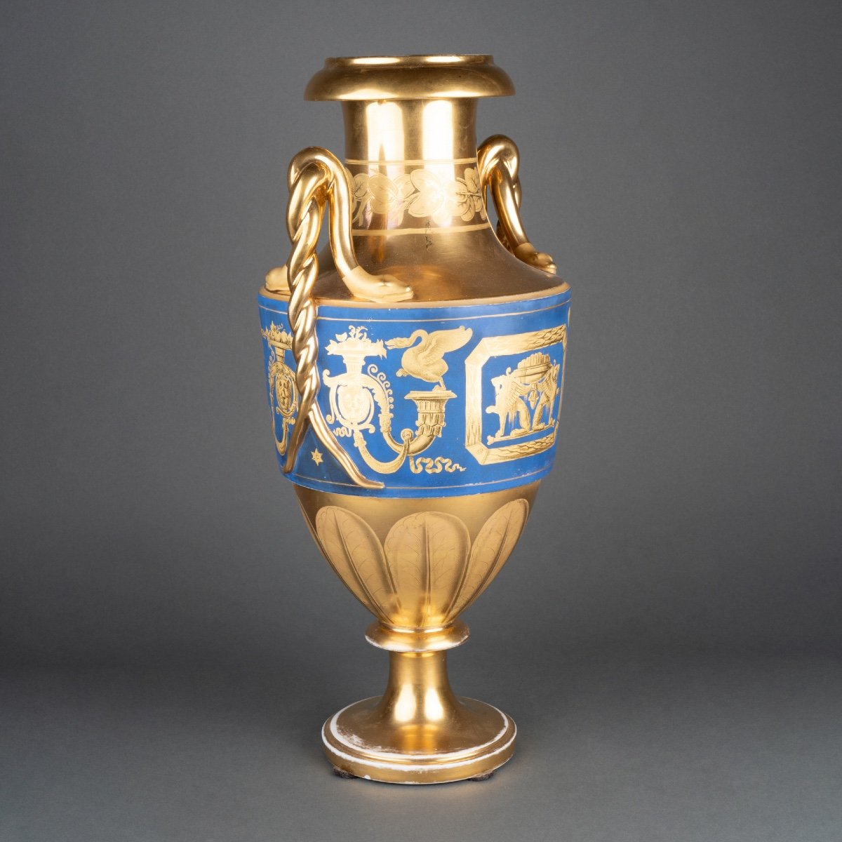 Vase à L’étrusque En Porcelaine, époque Empire-photo-4