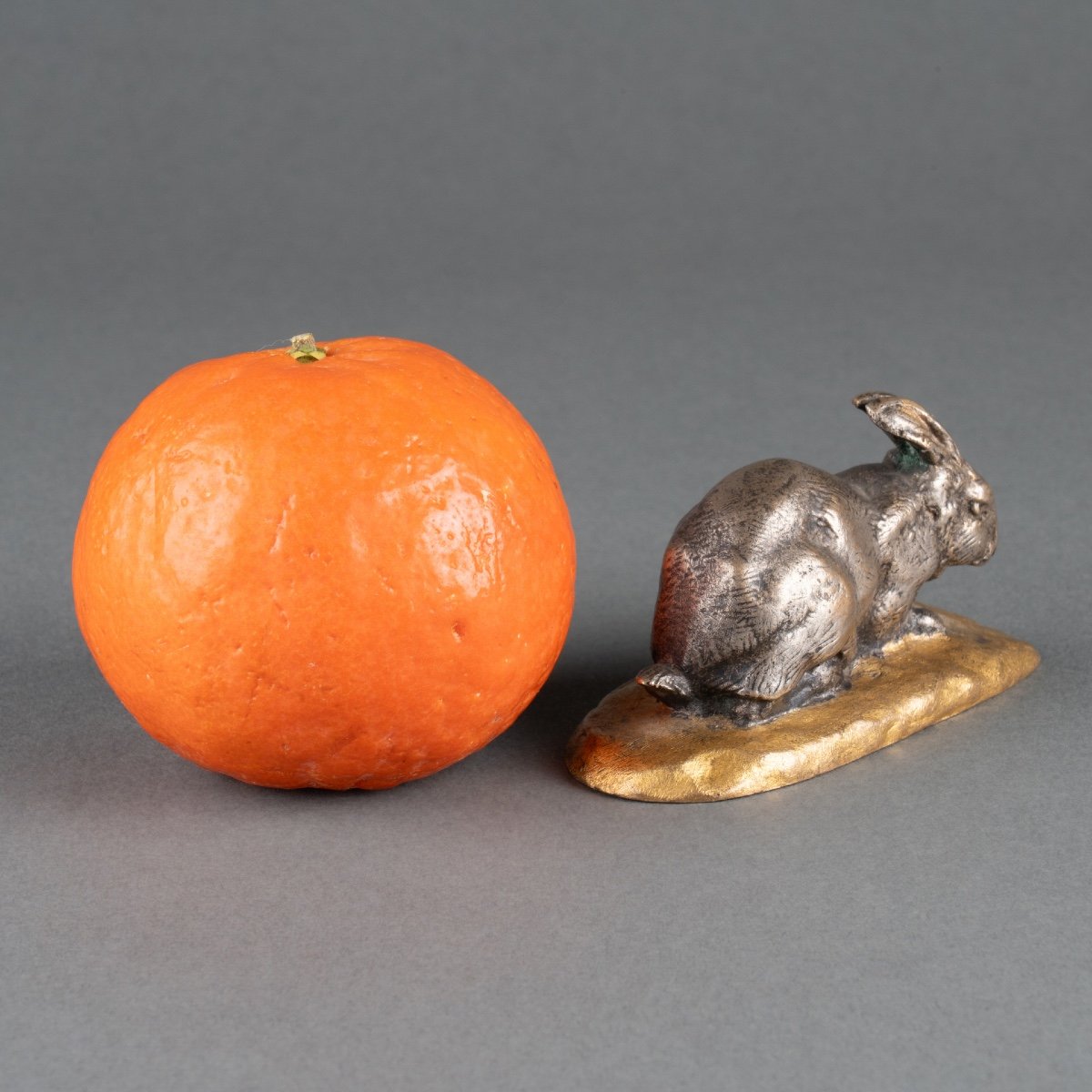 Petit Bronze Lièvre, D’après Antoine-louis Barye (1795 - 1875)-photo-2