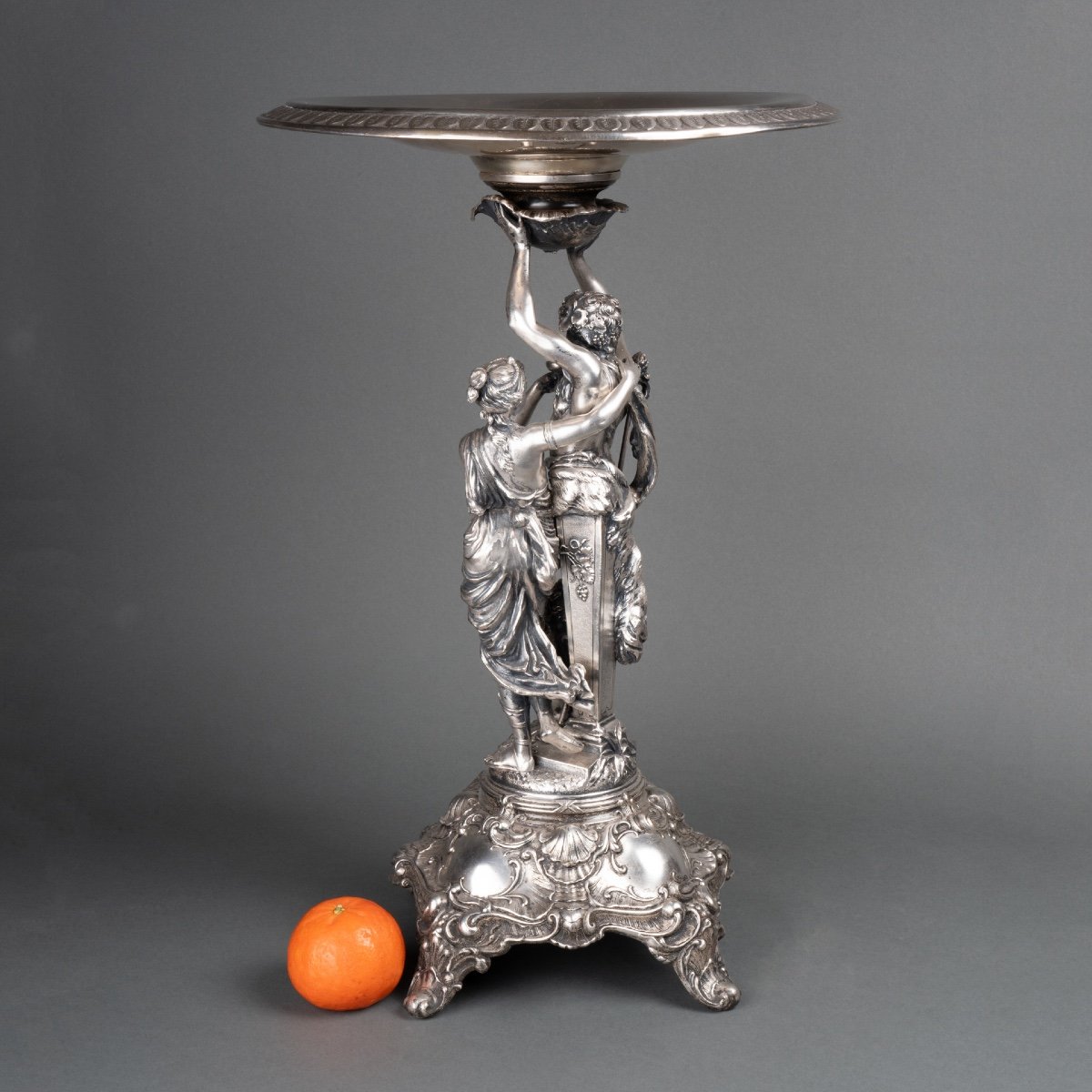 Metal And/or Silvered Bronze Display, 19th Century-photo-3