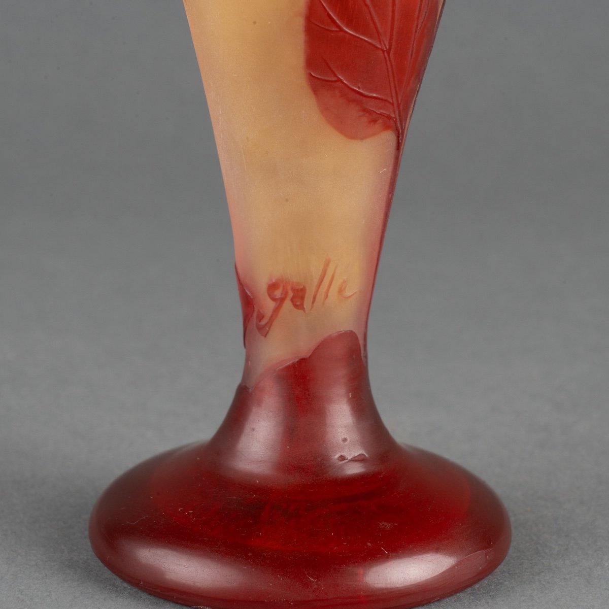 Petit Vase Gallé, Fin XIXe / Début XXe Siècle-photo-2