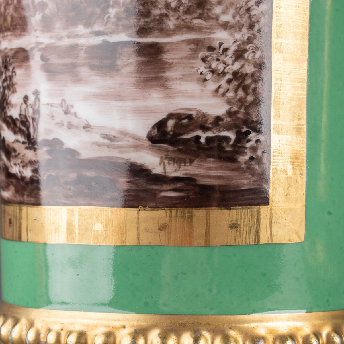 Paire De Vases En Porcelaine De Paris, XIXe Siècle -photo-2
