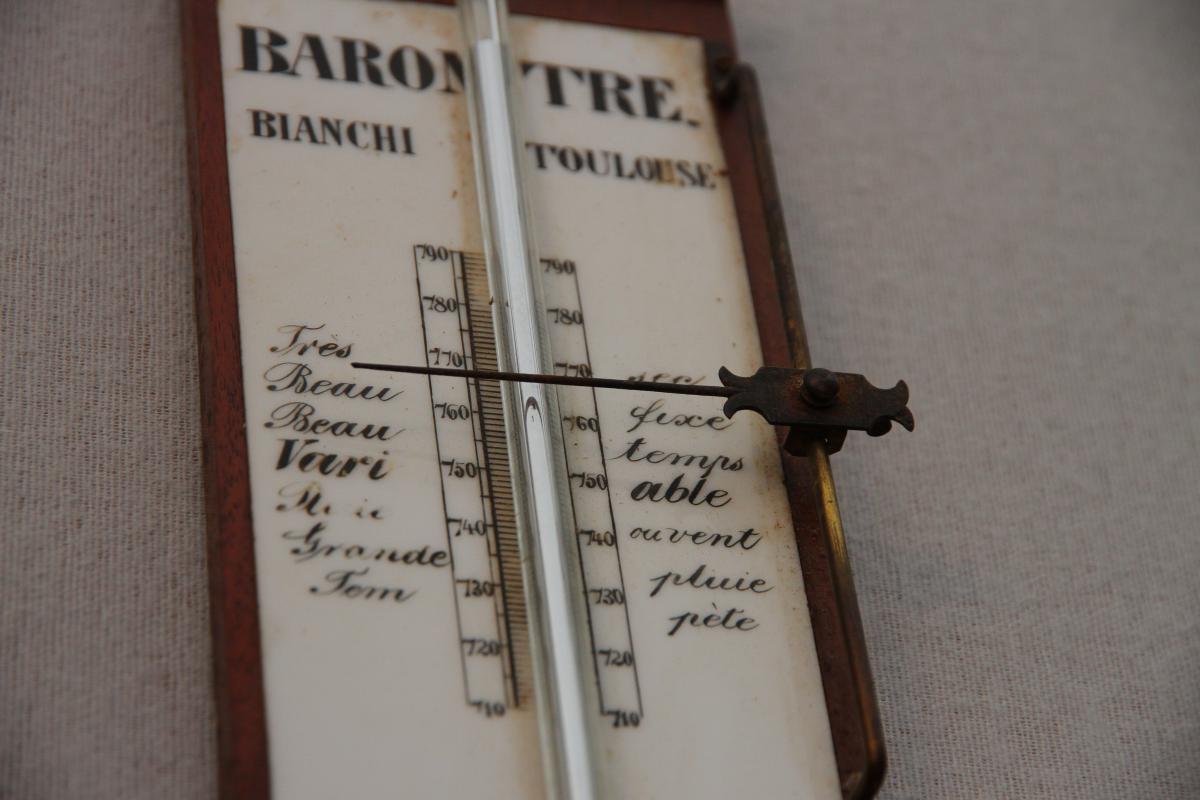 Mercury Barometer "bianchi" From First Half Of The XIXth Century.