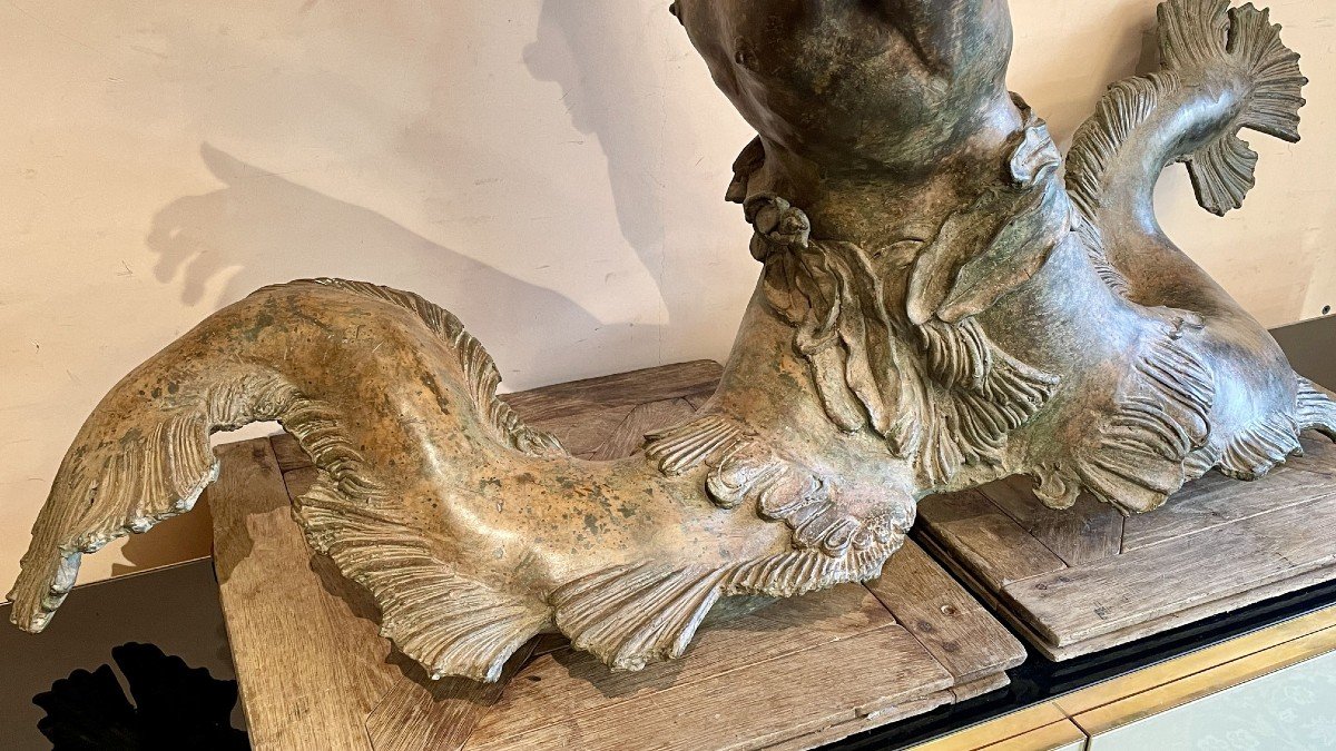 Pond Sculpture Depicting A Triton, Late 18th/early 19th Century-photo-3