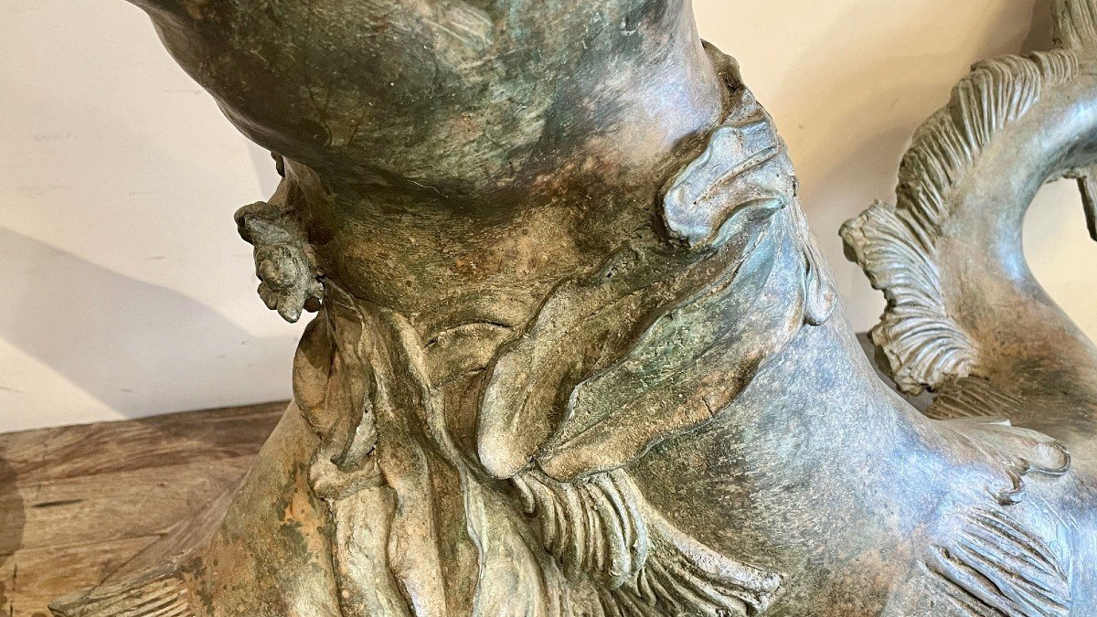 Pond Sculpture Depicting A Triton, Late 18th/early 19th Century-photo-5