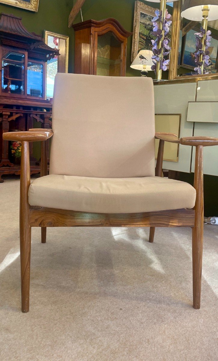 Fauteuil Spartan, Par Finn Juhl (1912 - 1989) Pour France & Daverkosen, Années 1960-photo-3