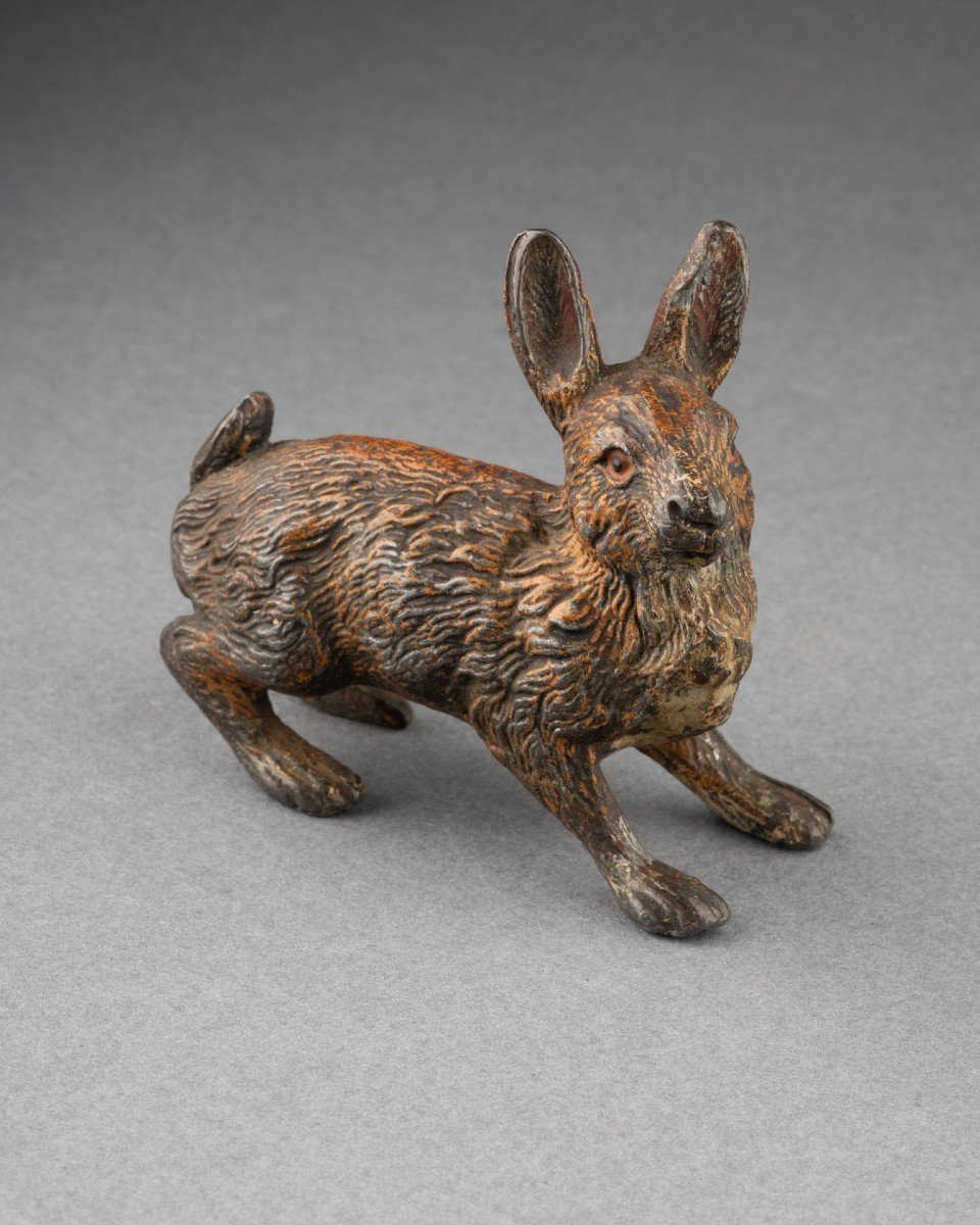 Vienna Bronze, Polychrome Hare, 19th Century