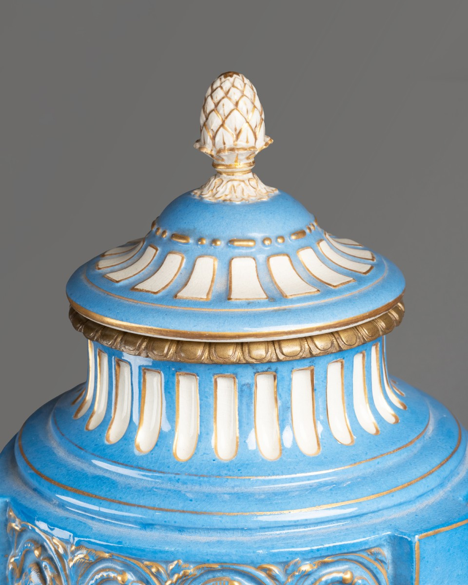 Paire De Potiches En Porcelaine, XIXe Siècle -photo-4