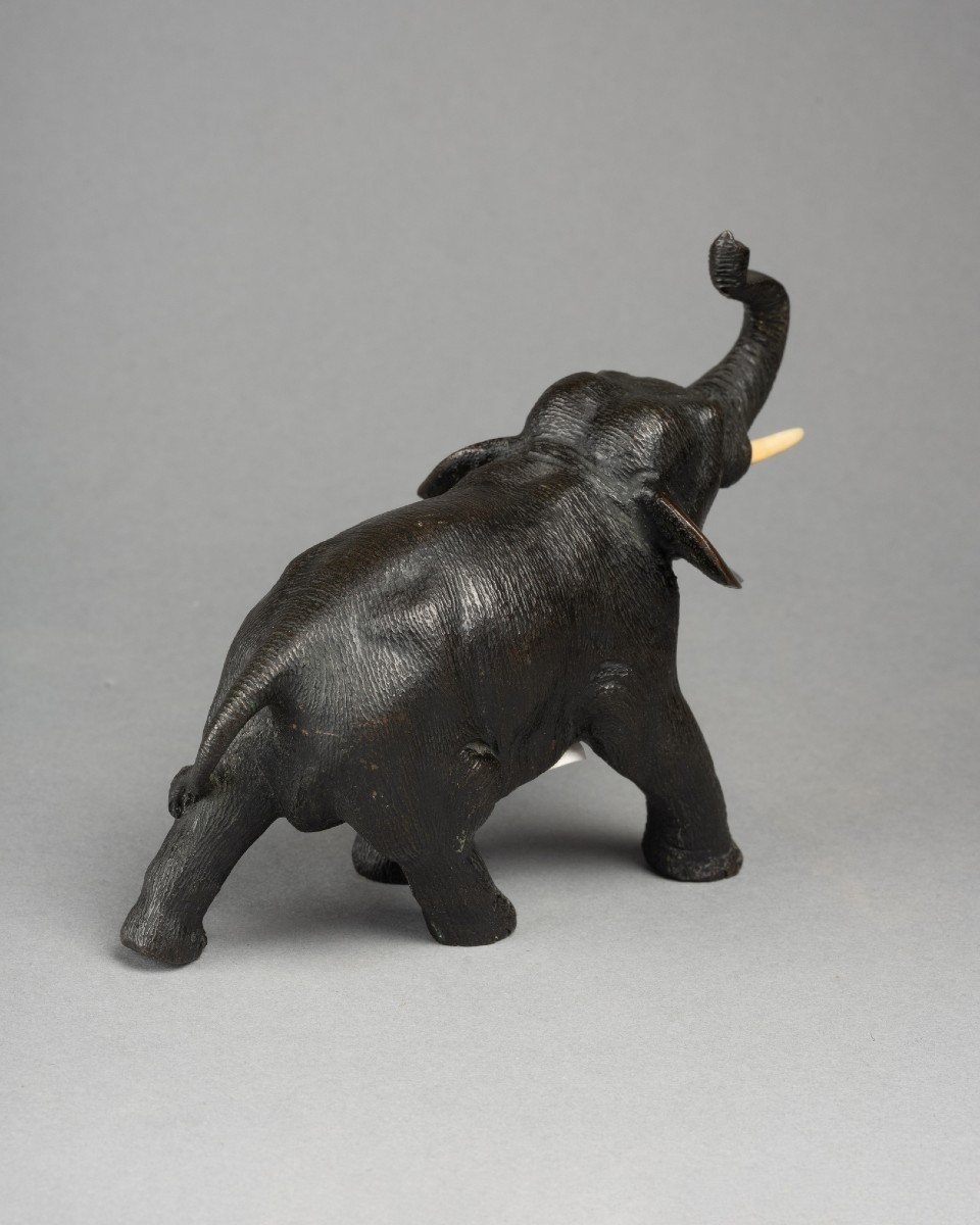 éléphant En Bronze, XIXe Siècle -photo-3
