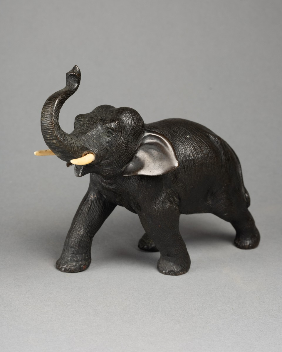 éléphant En Bronze, XIXe Siècle -photo-1