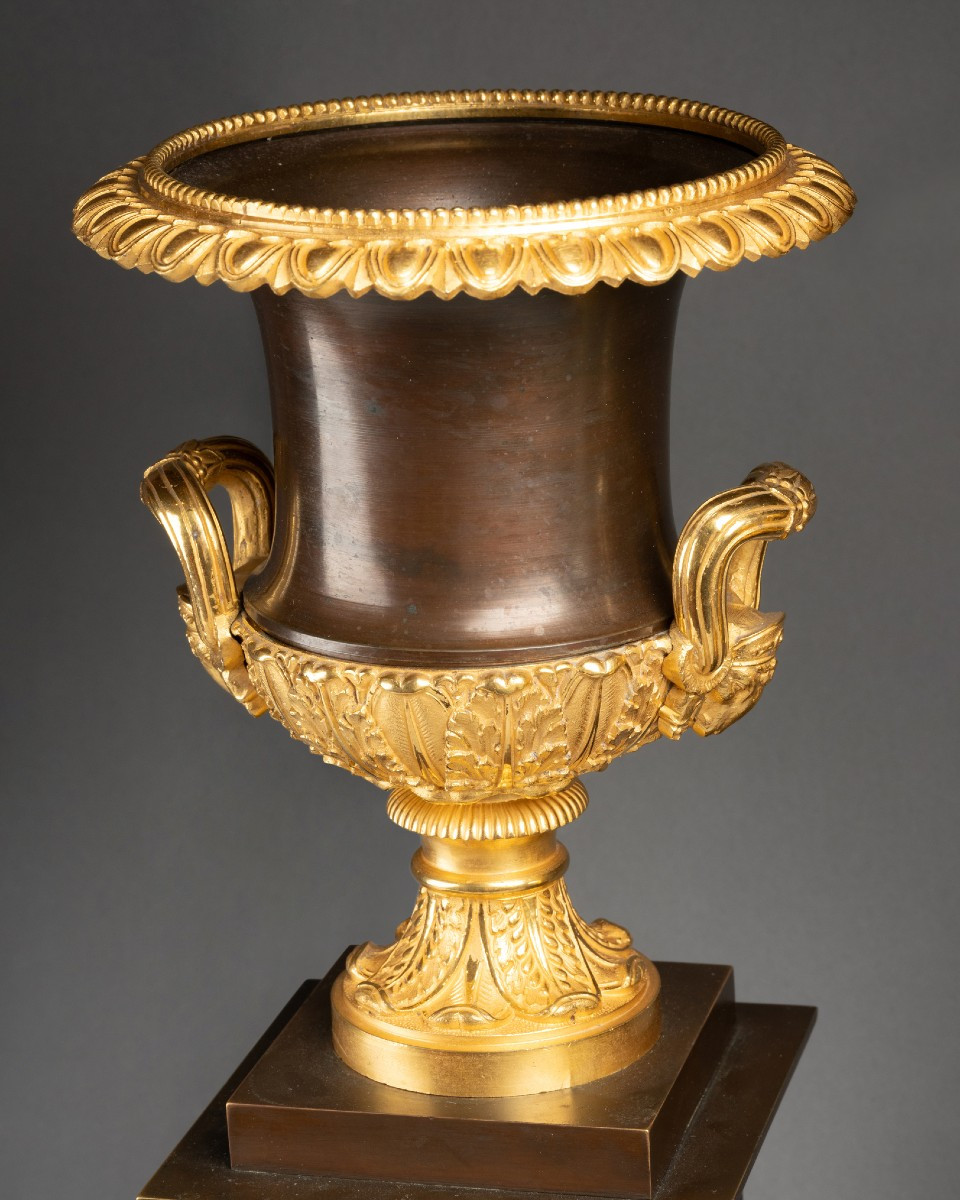 Paire De Vases Médicis En Bronze, XIXe Siècle -photo-2