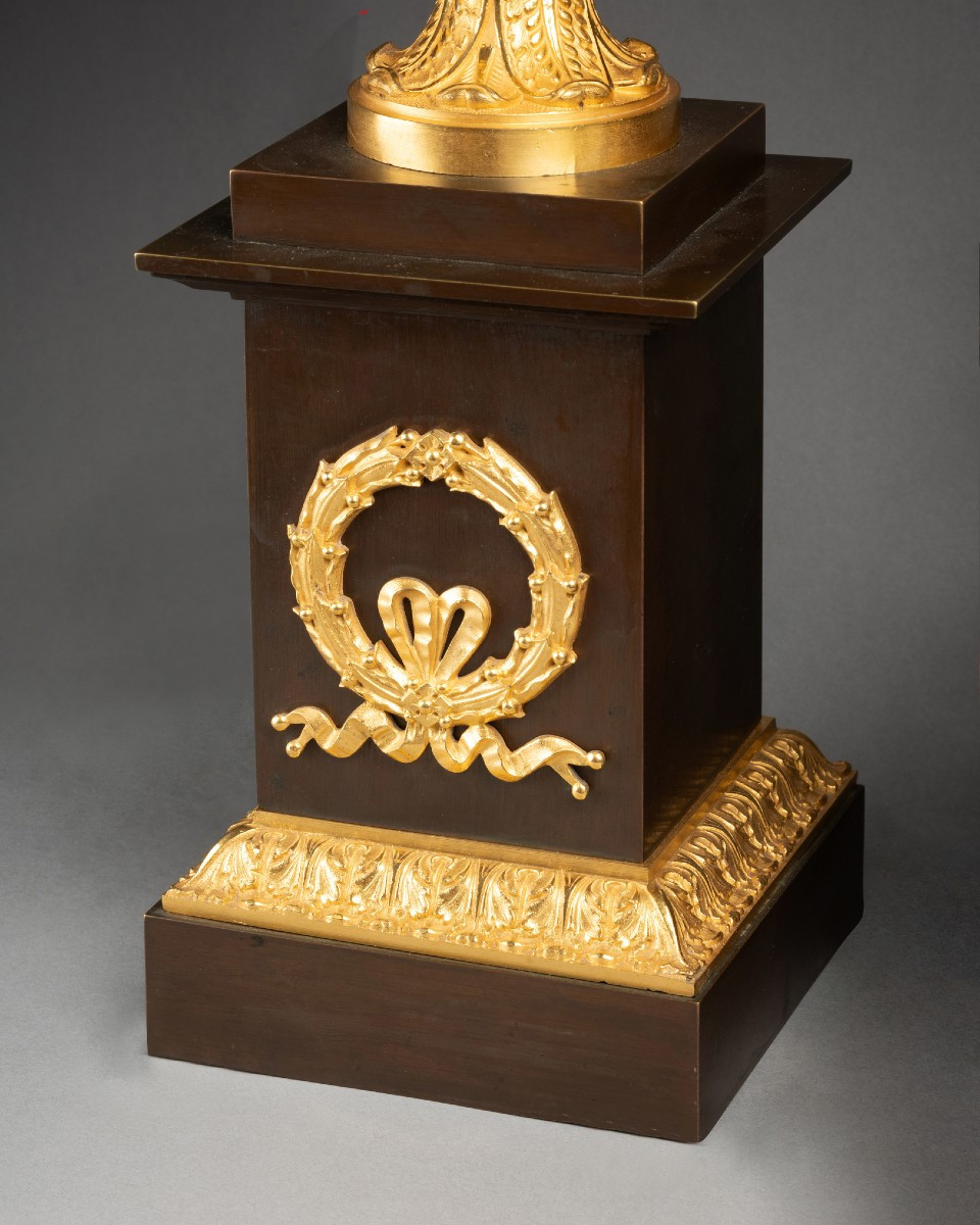 Paire De Vases Médicis En Bronze, XIXe Siècle -photo-3