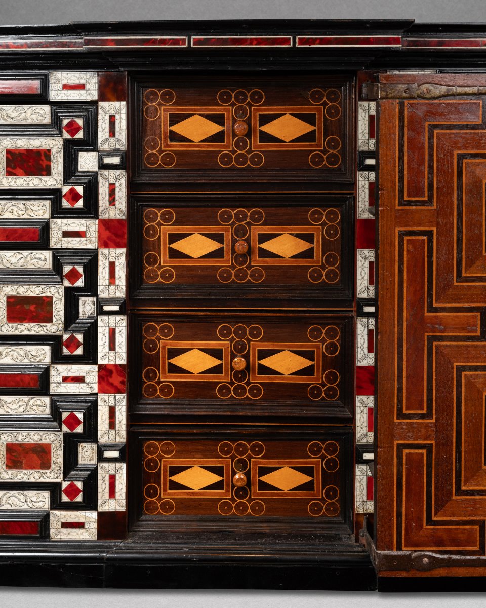 Bone And Tortoiseshell Cabinet, Flanders, 17th Century-photo-6