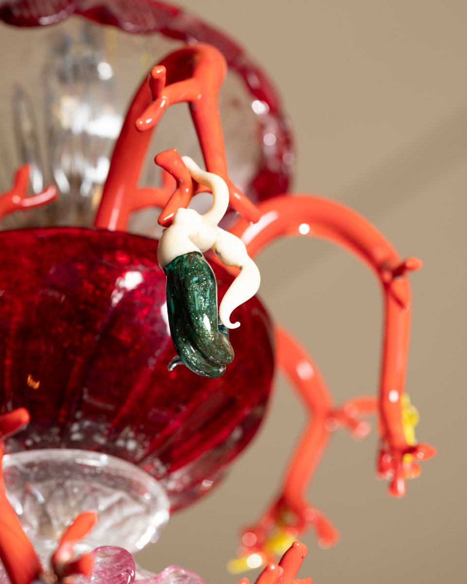 Murano Glass Chandelier, Marine Decor, Circa 1950-photo-7
