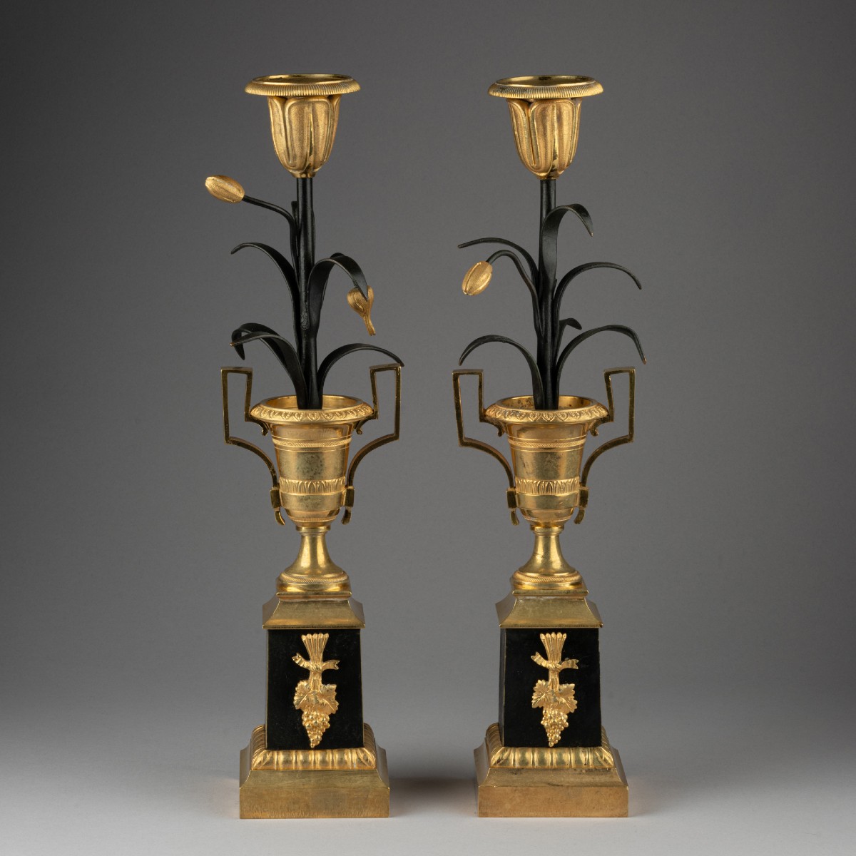 Pair Of "return From Egypt" Candlesticks, First Empire Period