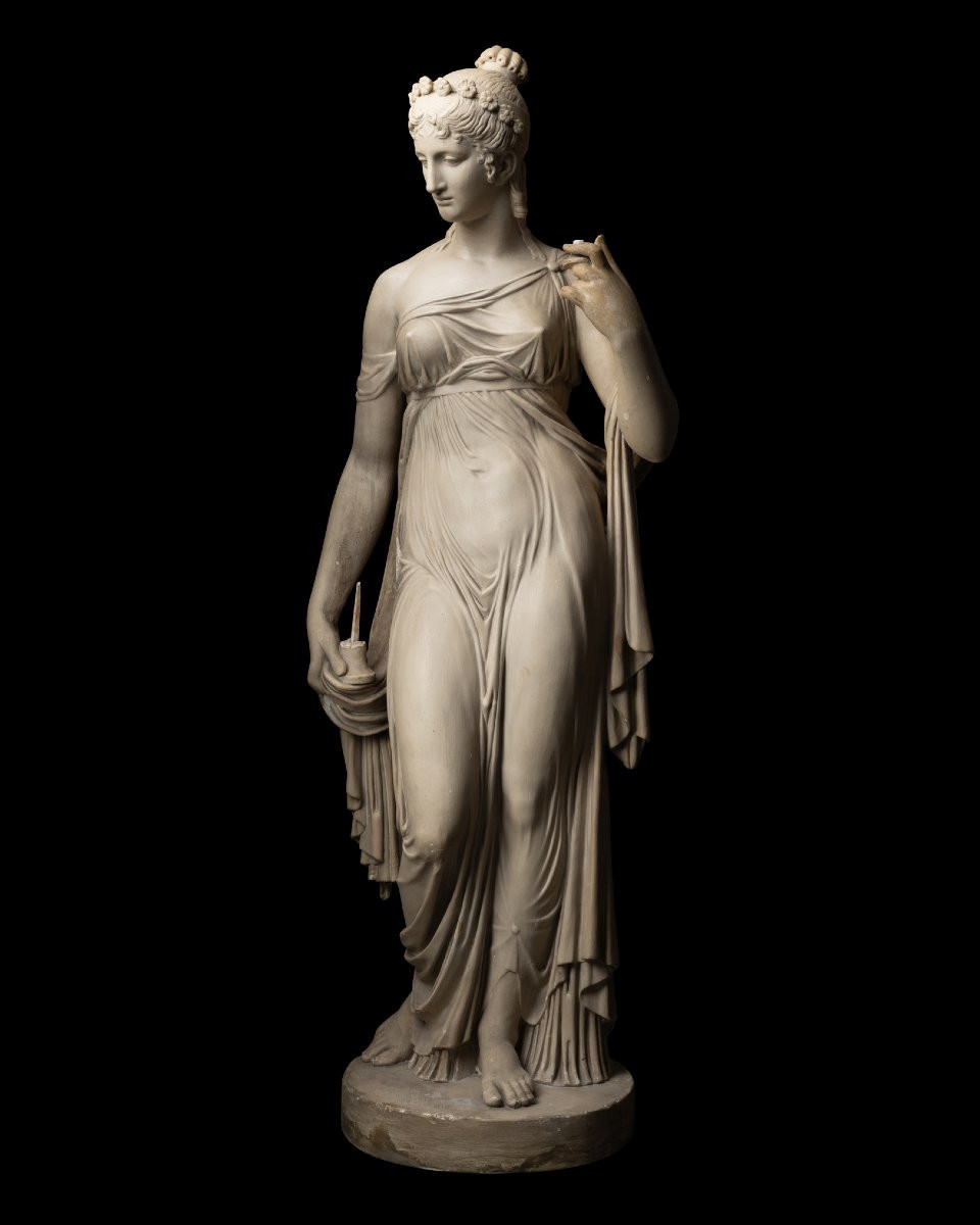 Plaster Cast After A Plaster Sculpture In The Met Museum, New York, 19th Century-photo-3