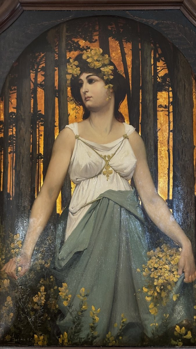 Huile sur tôle repoussée, J. Georges, 1903-photo-4