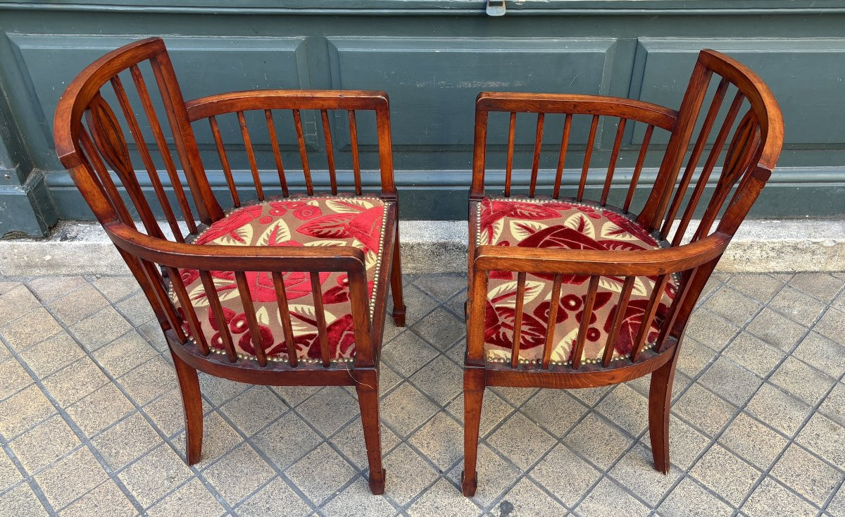 Pair Of Art Deco Armchairs, 1930s-photo-3