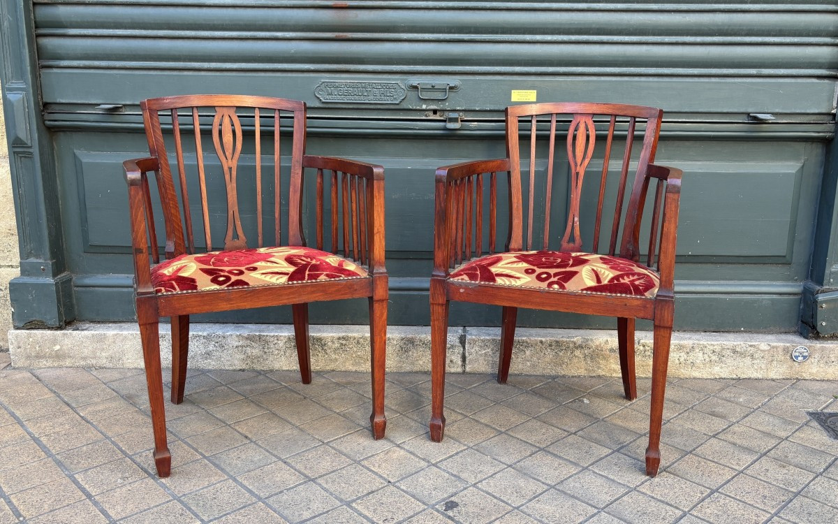 Pair Of Art Deco Armchairs, 1930s