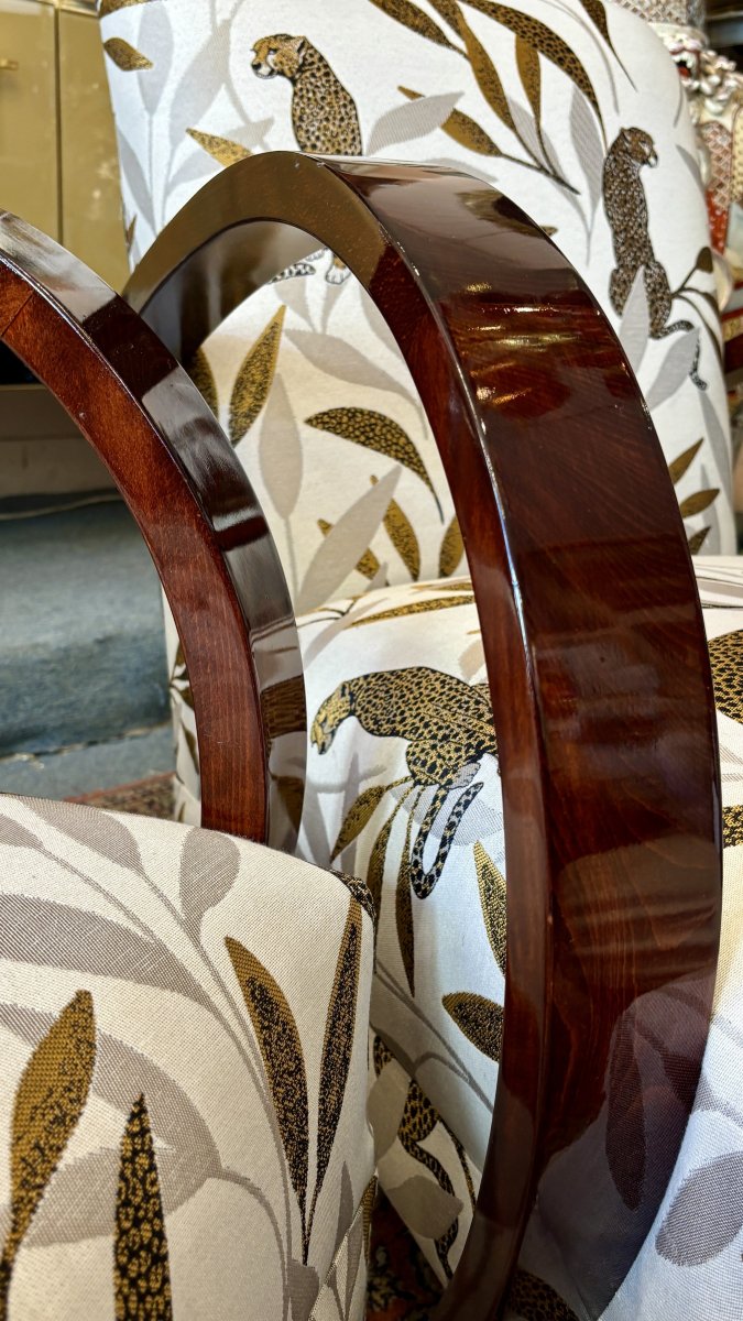 Paire de fauteuils Art Déco, XXe siècle -photo-5