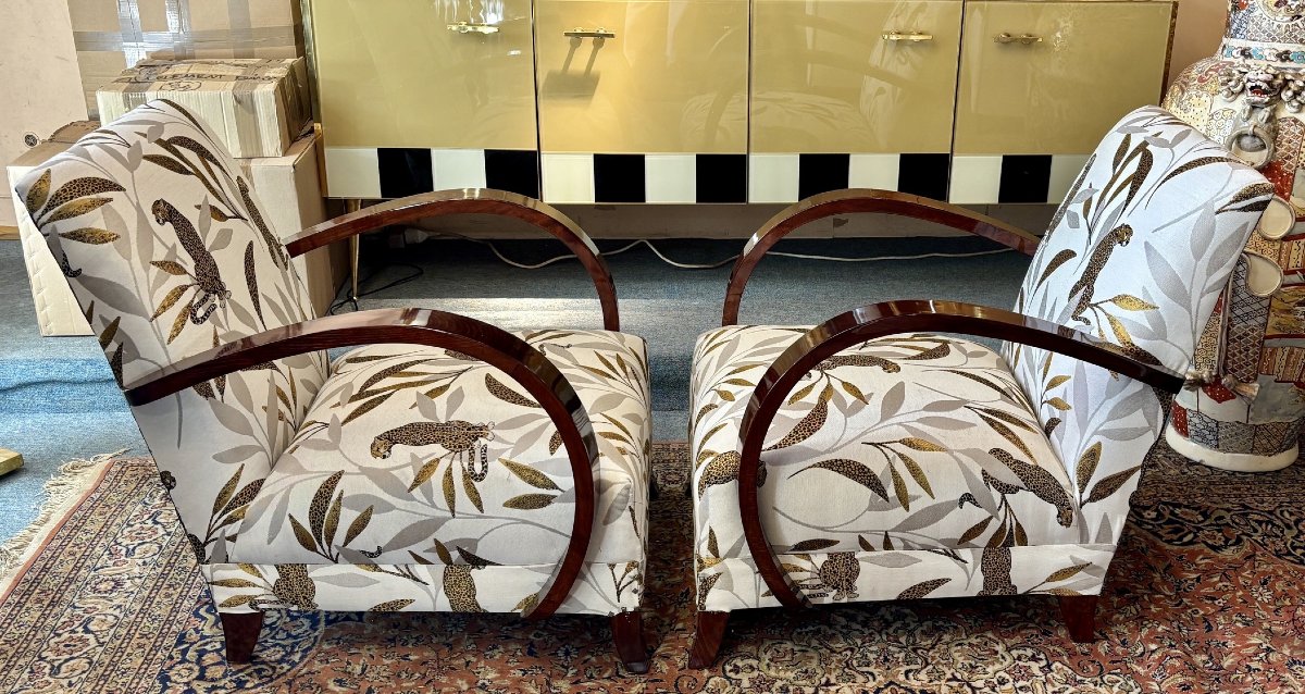 Paire de fauteuils Art Déco, XXe siècle -photo-6