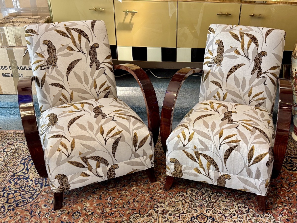 Paire de fauteuils Art Déco, XXe siècle 