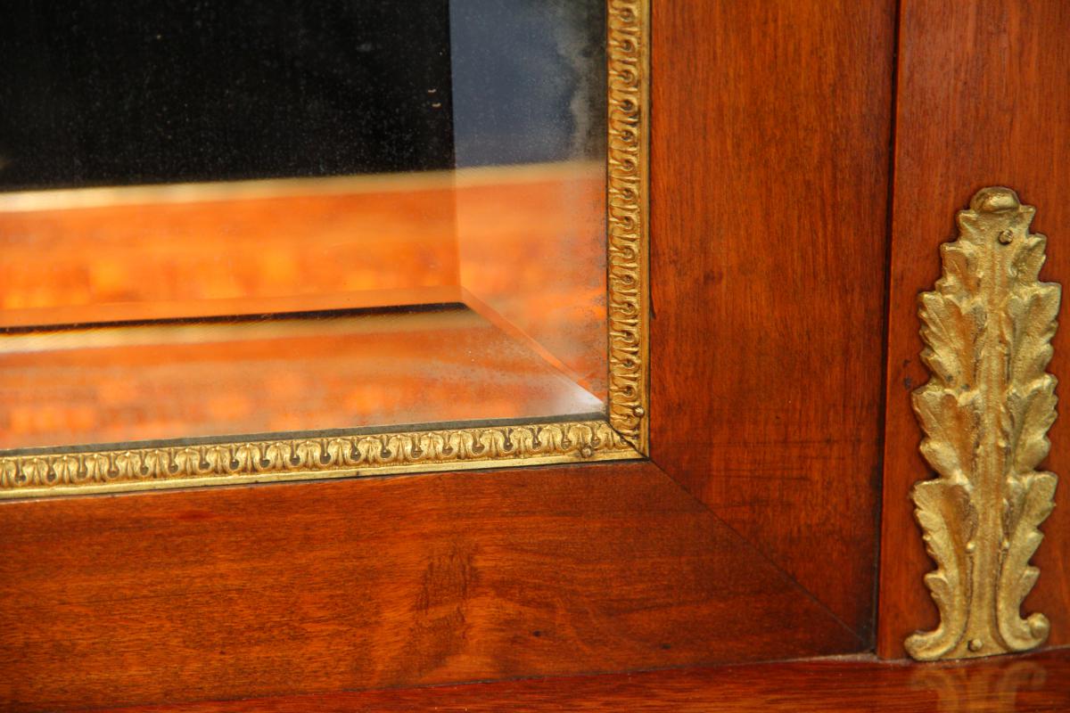 Showcase Empire Period Mahogany And Gilt Bronze.-photo-1