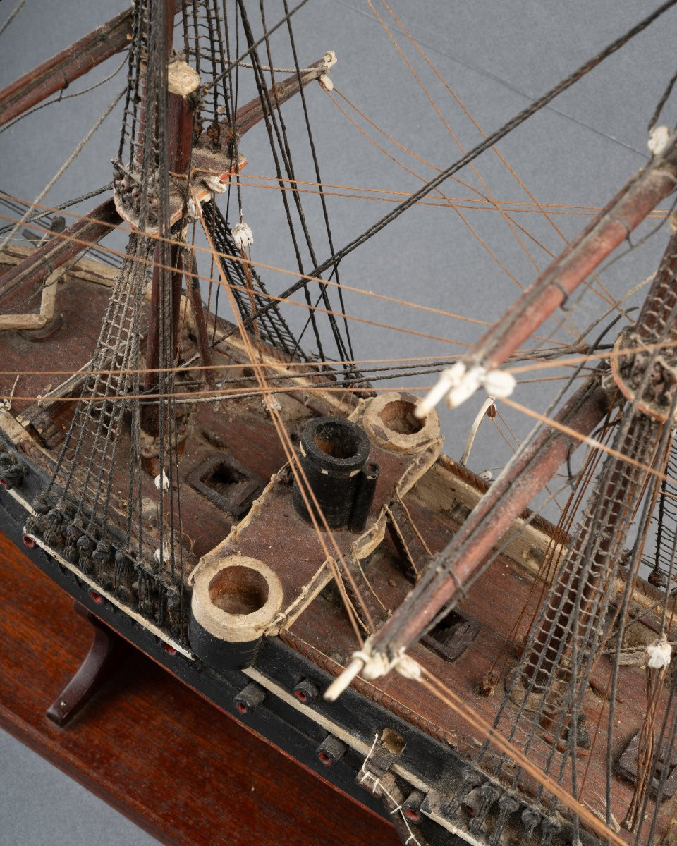 Antique Model Of A Boat, 19th Century-photo-3