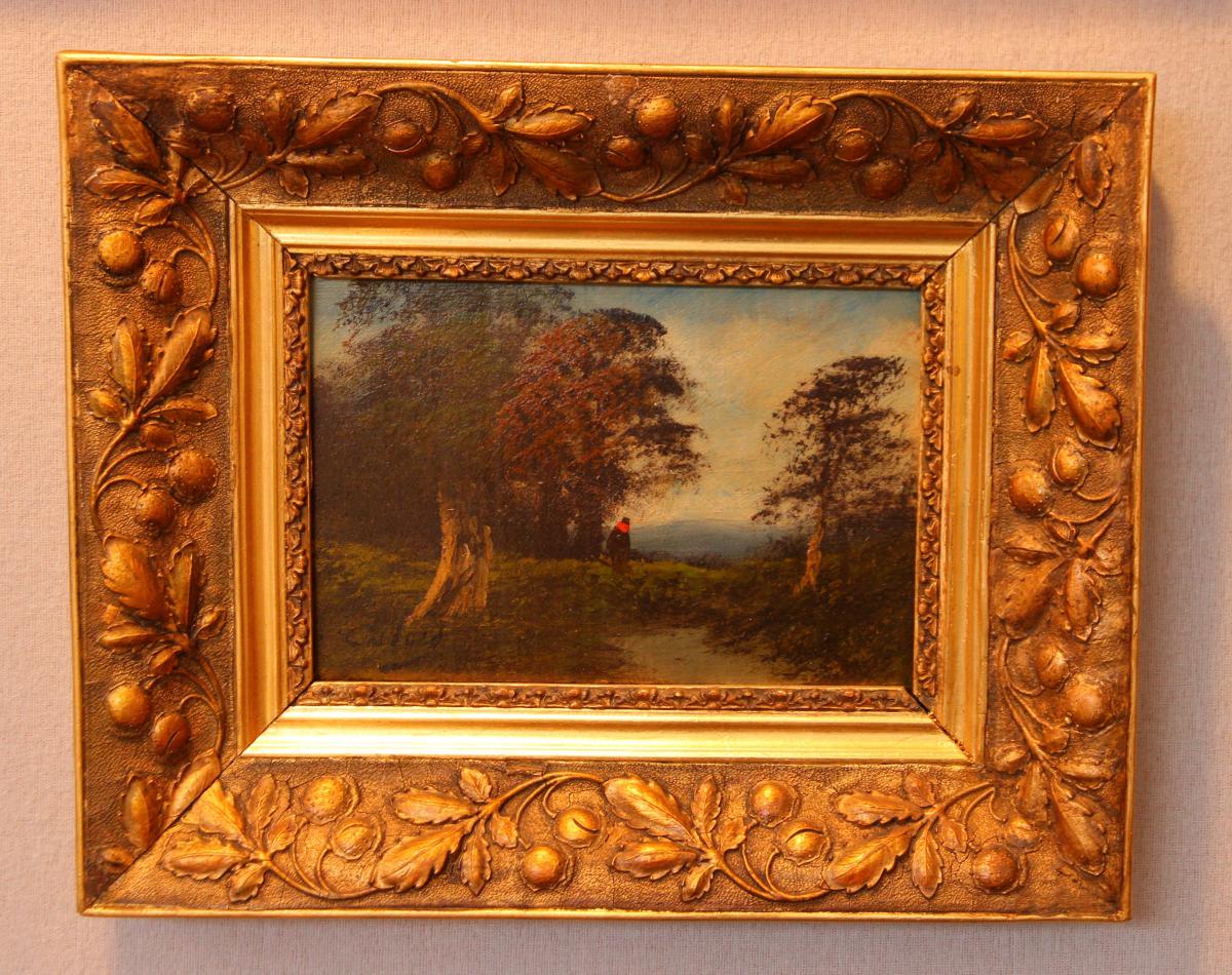 Two Oil On Canvas, End XIX Century Signed "caloiz" (?)-photo-2