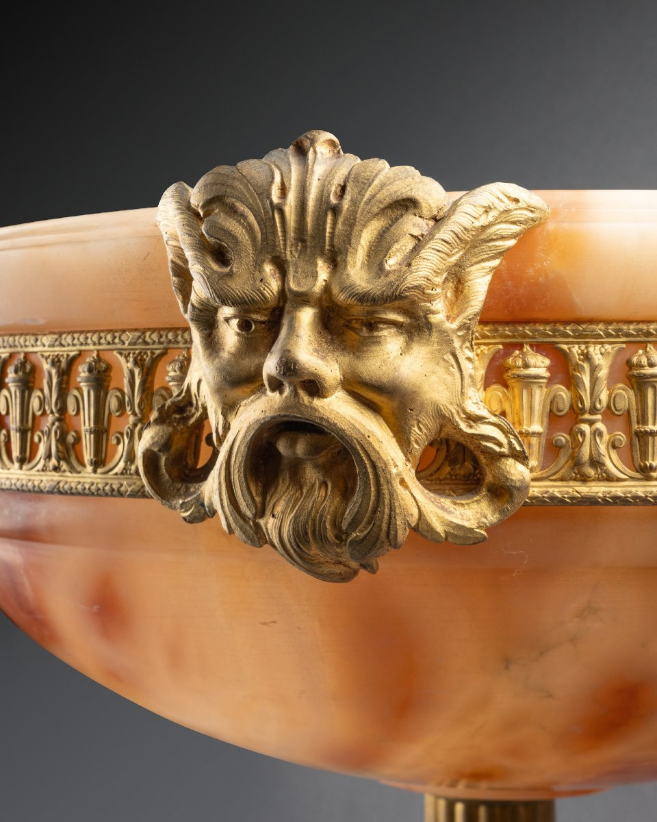 Amber Alabaster Cup, 19th Century-photo-4