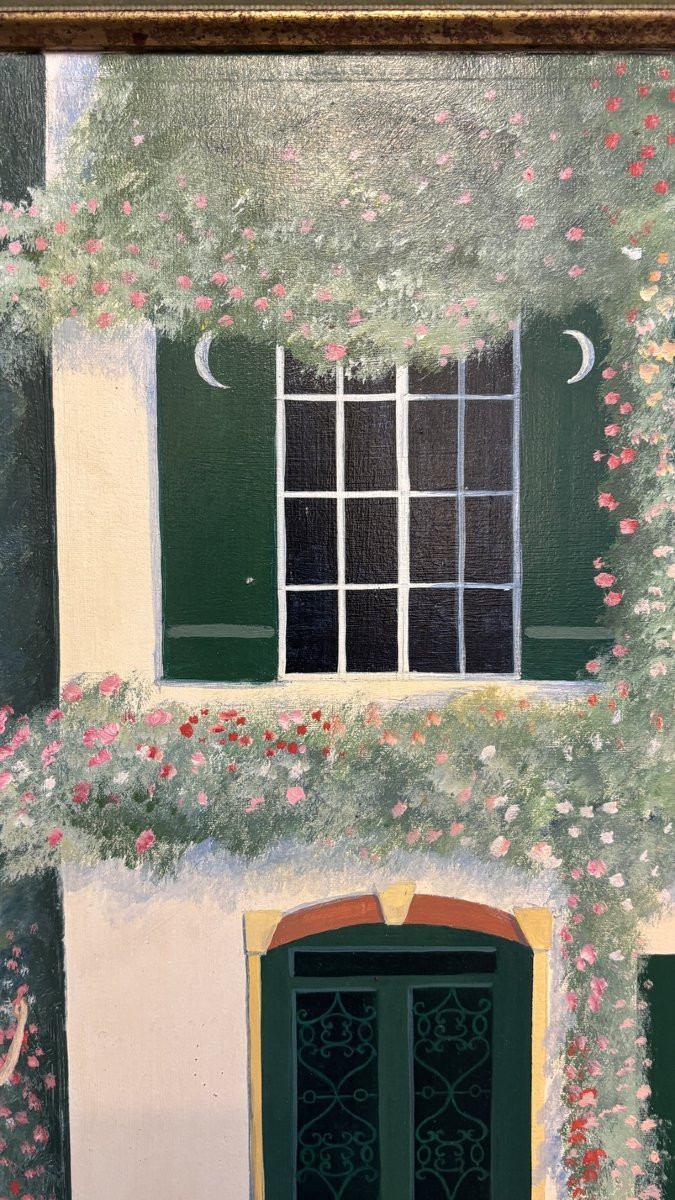 Alain Bonnec (born In 1952), The House With Rosebushes, 20th Century-photo-4