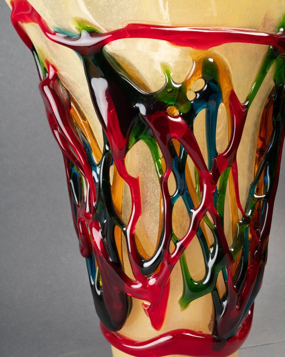 Grand vase en verre Murano, XXIe siècle-photo-2