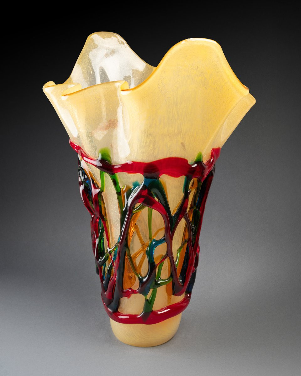 Grand vase en verre Murano, XXIe siècle-photo-3