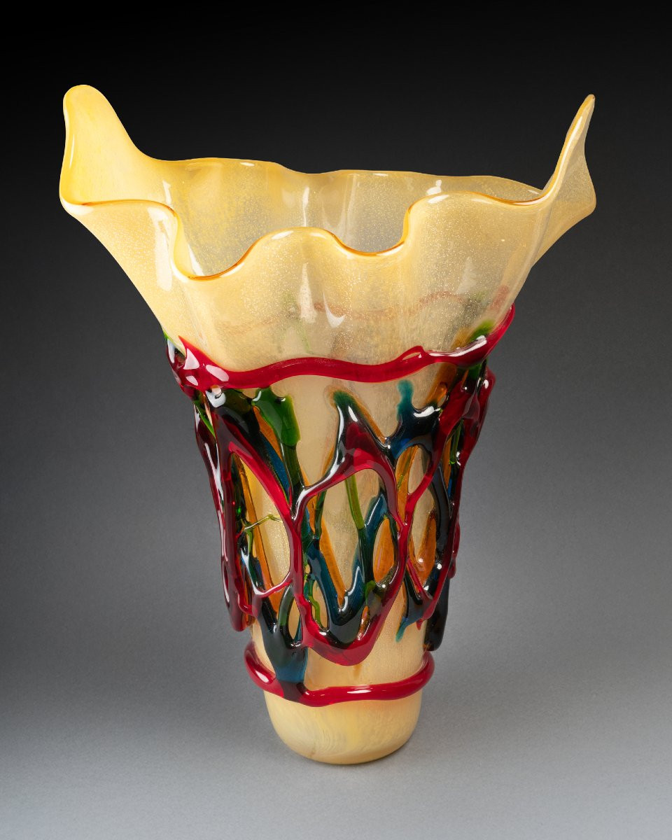 Grand vase en verre Murano, XXIe siècle-photo-2