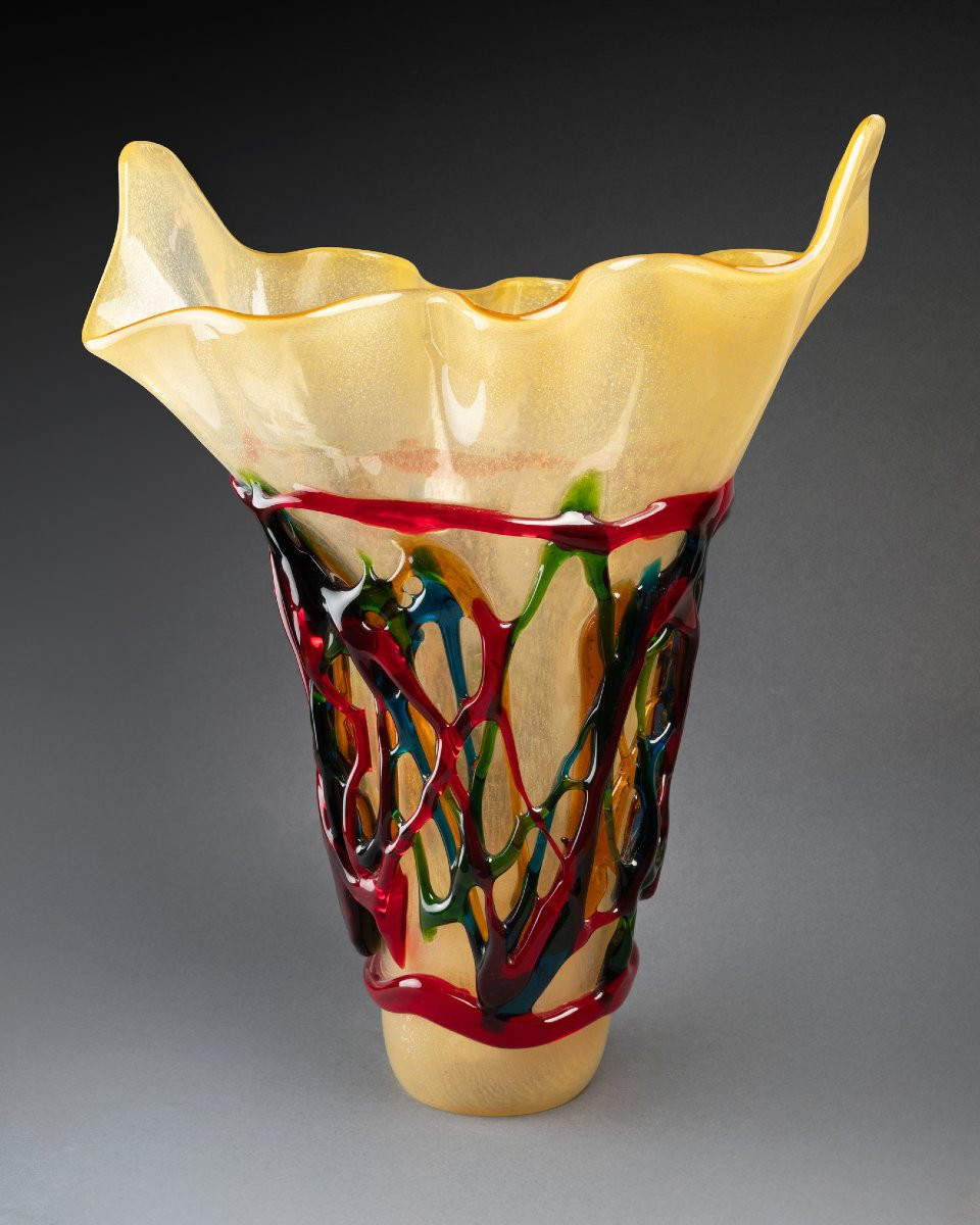 Grand vase en verre Murano, XXIe siècle-photo-3